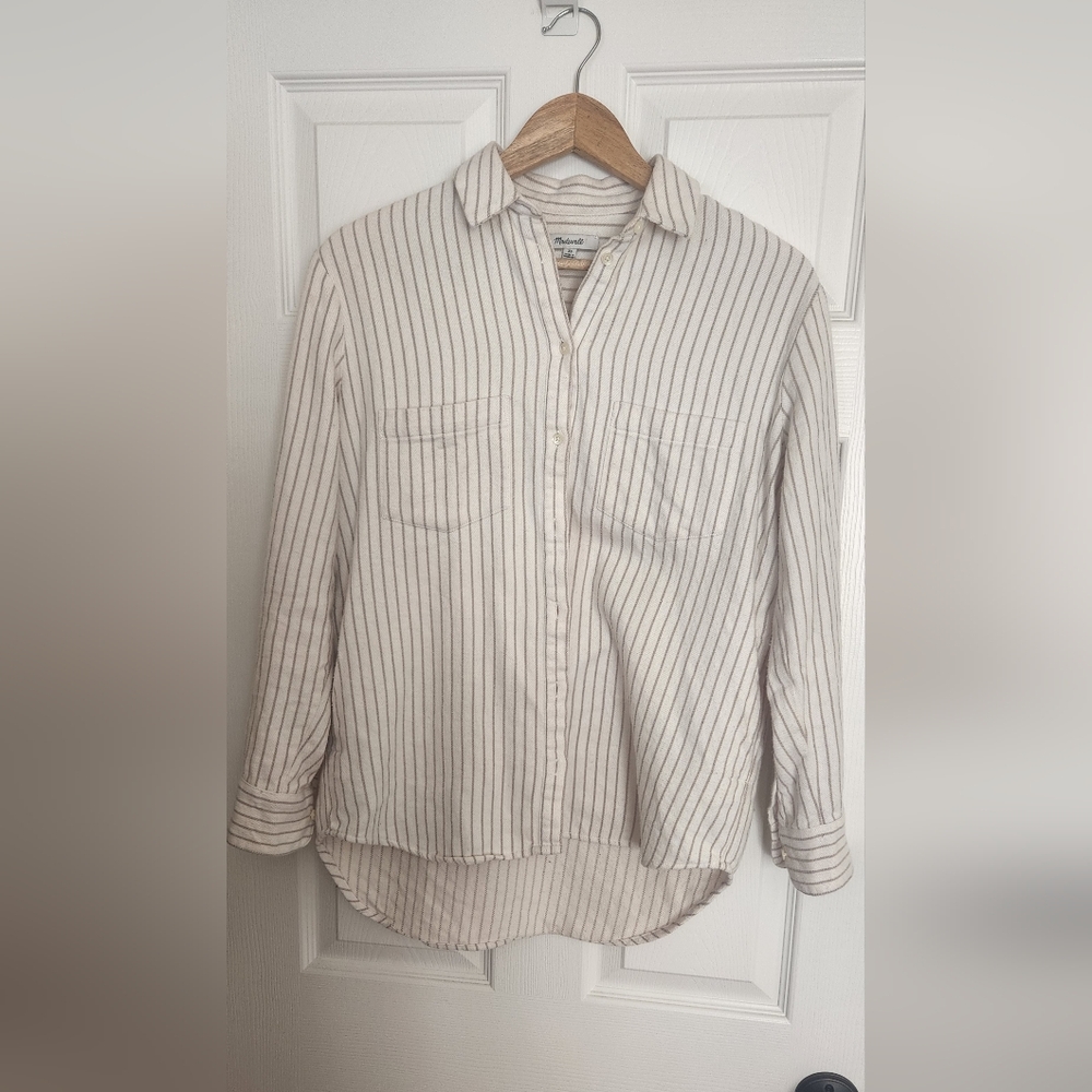 Madewell Flannel Striped Shirt